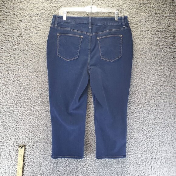 Chicos Jeans Womens Size 1.5 US 10 Blue Perfect Stretch Girlfriend Slim Leg Capr - Picture 12 of 13